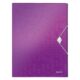 Art.-Nr. 343744<br>LEITZ Ablagebox WOW 4629 mit Gummiverschluss aus Polypropylen 250 x 30 x 330 mm violett