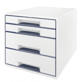 Art.-Nr. 343759<br>LEITZ Schubladenbox WOW Cube 5213 mit 4 Laden weiß