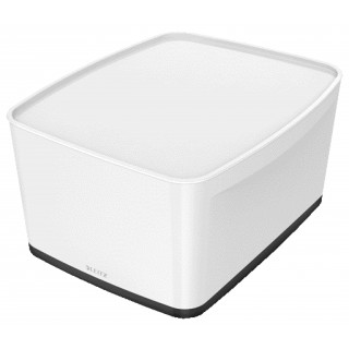 Art.-Nr. 343769<br>LEITZ Aufbewahrungsbox WOW MyBox 5216 18 Liter weiß/schwarz