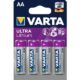 Art.-Nr. 344099<br>VARTA Batterie Ultra Lithium AA 4 Stück im Blister