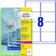 Art.-Nr. 344236<br>AVERY ZWECKFORM Antimikrobielle Etiketten L8014REV-10 80 Etiketten wiederablösbar 99,1 x 67,7 mm transparent