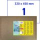 Art.-Nr. 344237<br>AVERY ZWECKFORM Antimikrobielle Etiketten L8015REV-5 5 Etiketten SRA3 wiederablösbar 320 x 450 mm transparent