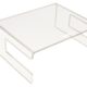 Art.-Nr. 344251<br>DESQ Monitorstände rmit Tastaturablage Acryl transparent