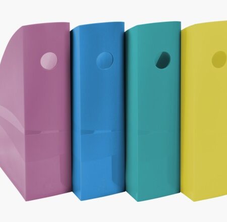 Art.-Nr. 344308<br>EXACOMPTA Stehsammler Forever® Young Mag-Cube 4 Stück DIN A4+ farbig sortiert