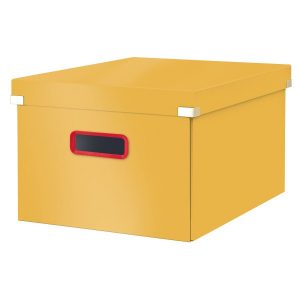 Art.-Nr. 344576<br>LEITZ Archivbox Click & Store Cosy DIN A4 mittel mit Deckel warmes gelb