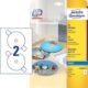Art.-Nr.913700<br>AVERY ZWECKFORM CD-Etiketten C9660-25 50 Etiketten Ø 117 mm weiß