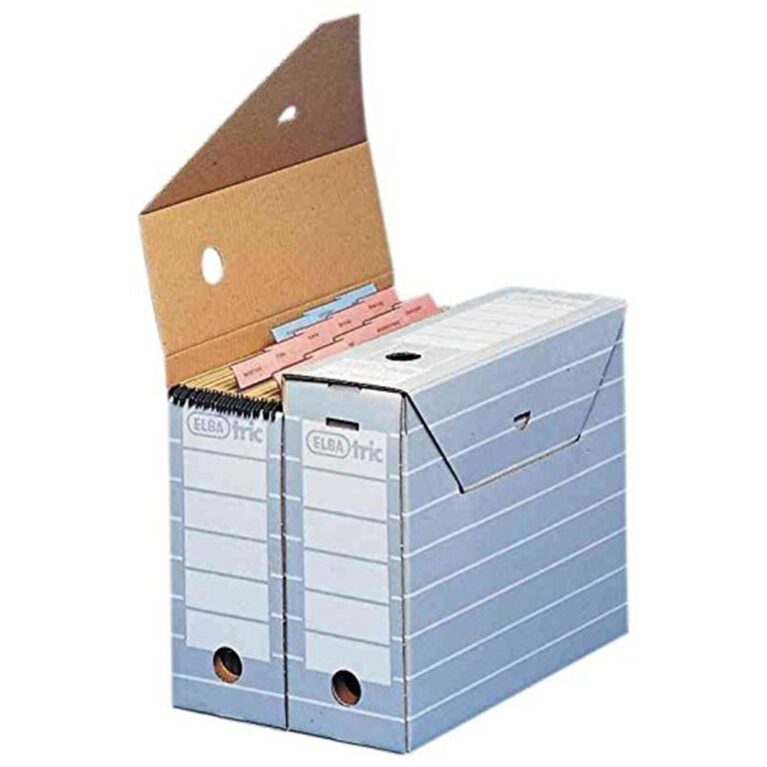 Art.-Nr. 915120<br>ELBA Archivbox A4 grau/weiß