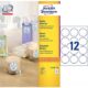 Art.-Nr.915388<br>AVERY ZWECKFORM Runde Etiketten L3416-100 1.200 Stück Ø 60 mm weiß