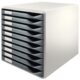 Art.-Nr. 919510<br>LEITZ Schubladenbox 5281 mit 10 Laden dunkelgrau