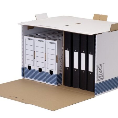 Art.-Nr. 922088<br>FELLOWES Archivcontainer 29901 Bankers Box 55,7 x 33,5 x 38,9 cm blau/weiß